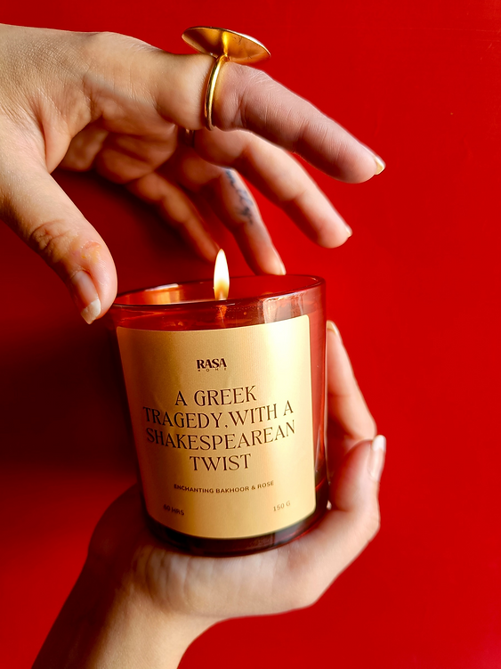 A Greek Tragedy, With a Shakespearean Twist Candle