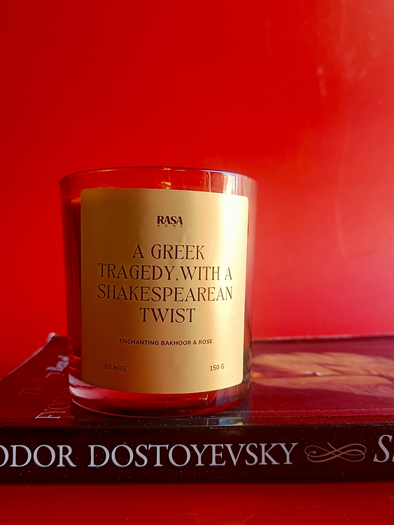 A Greek Tragedy, With a Shakespearean Twist Candle