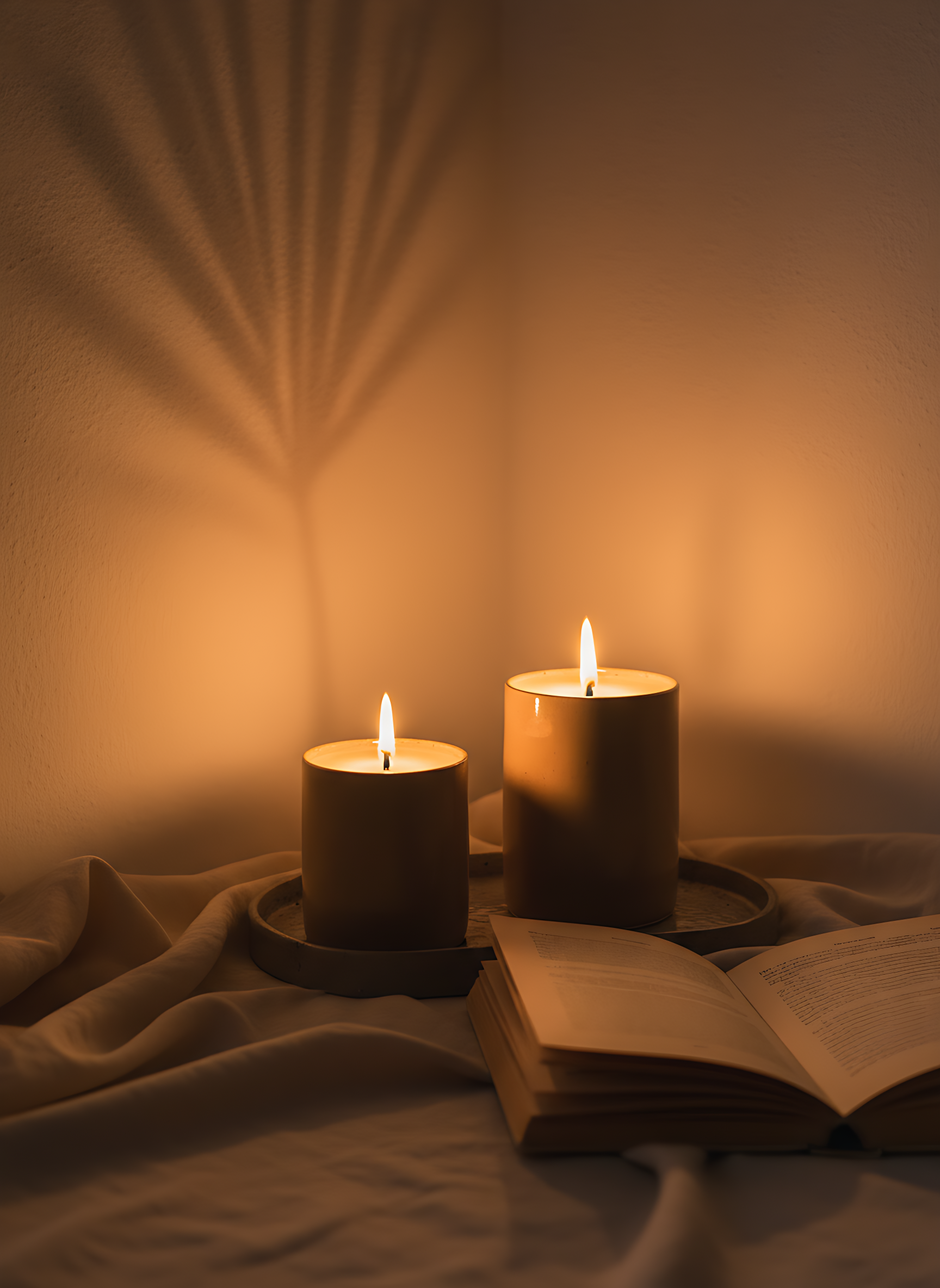 Dune Ceramic Candle Set of 2 Medium & Large