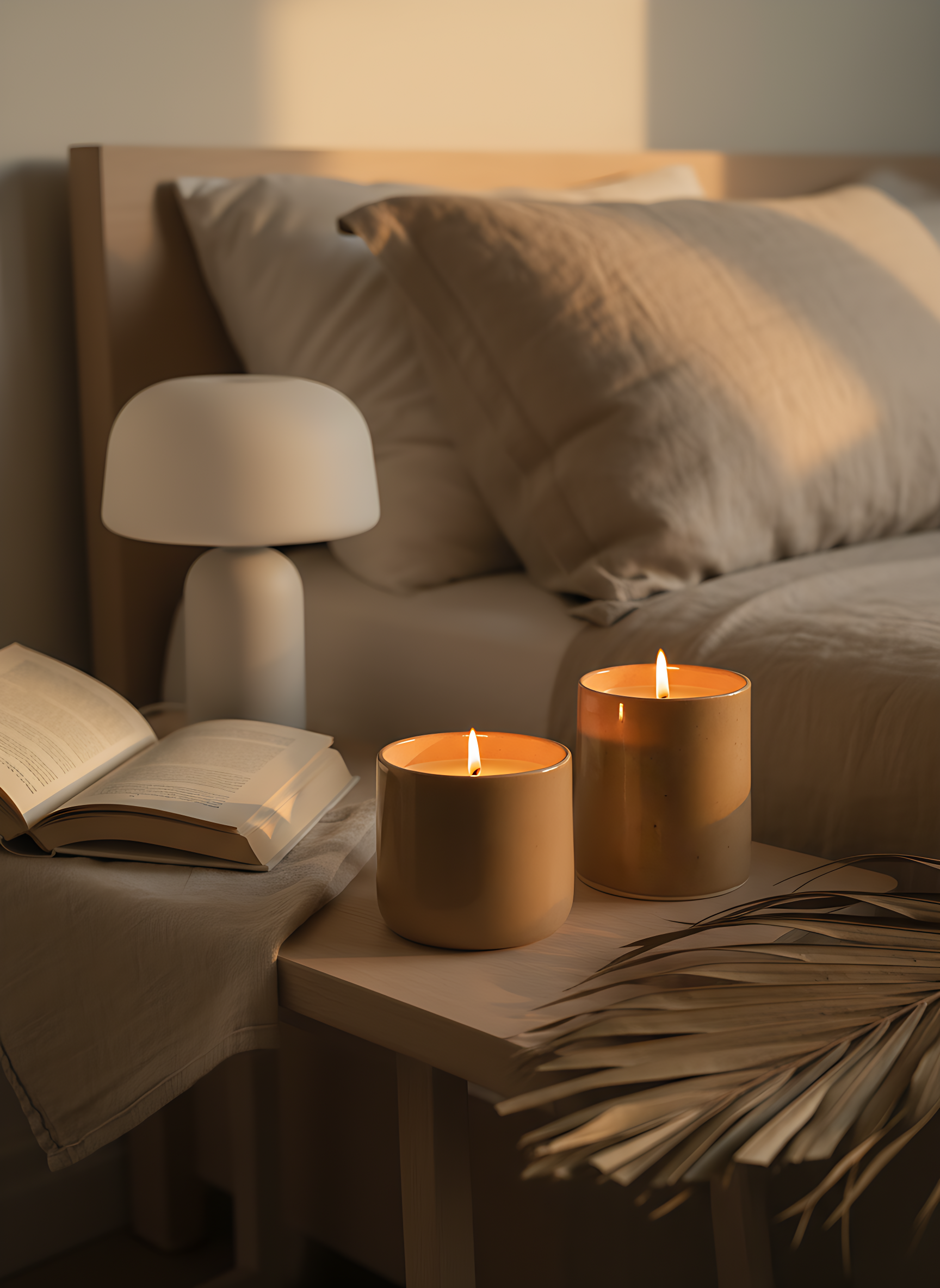 Dune Ceramic Candle Set of 2 Small & Medium