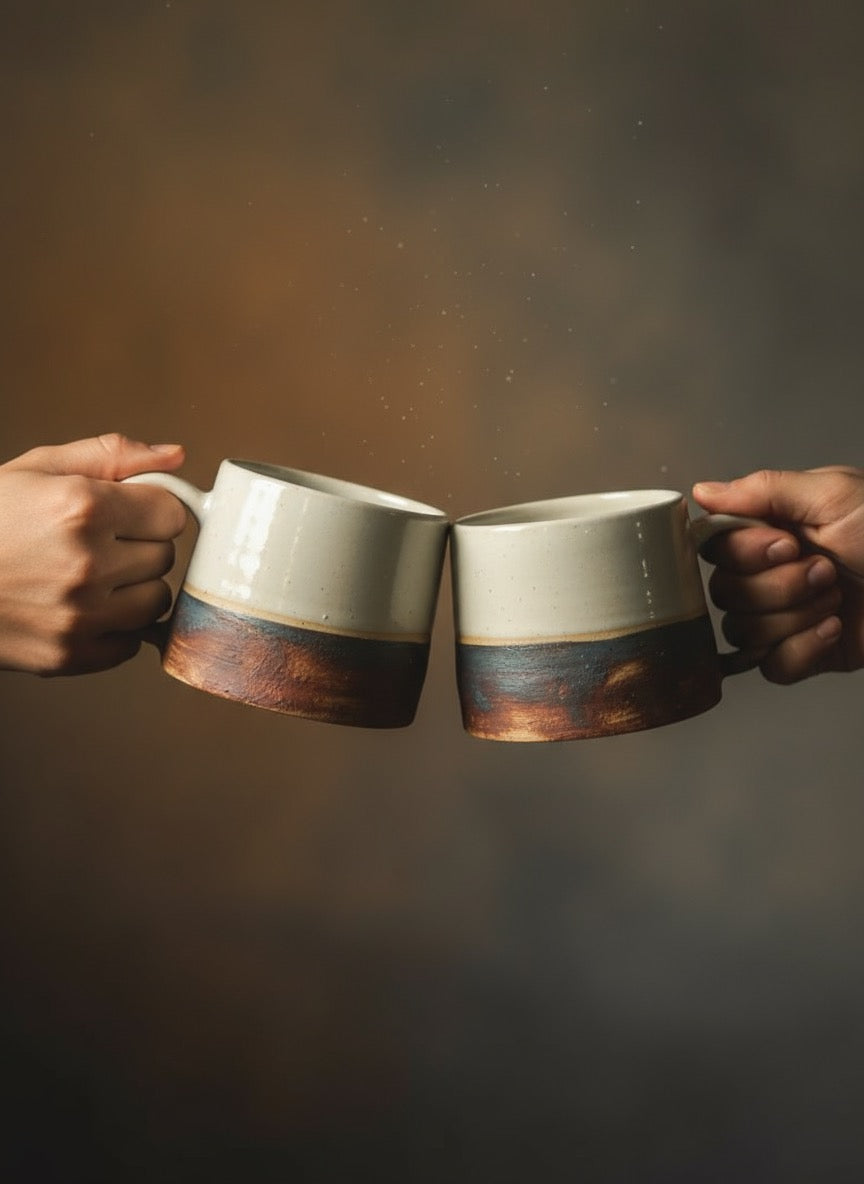 Fired Earth Tea Cup - Set of 2