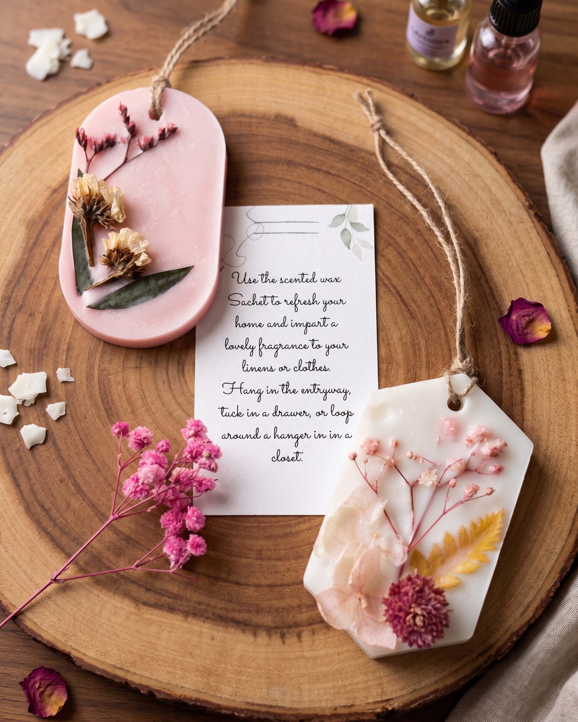 Floral Wax Sachets (Set of 2)
