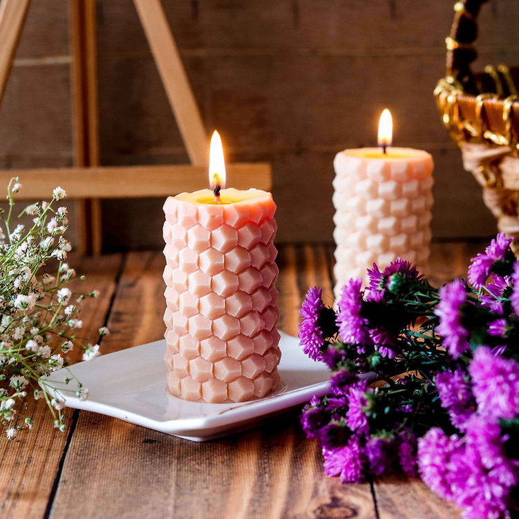 Honeycomb Pillars - Set of 2