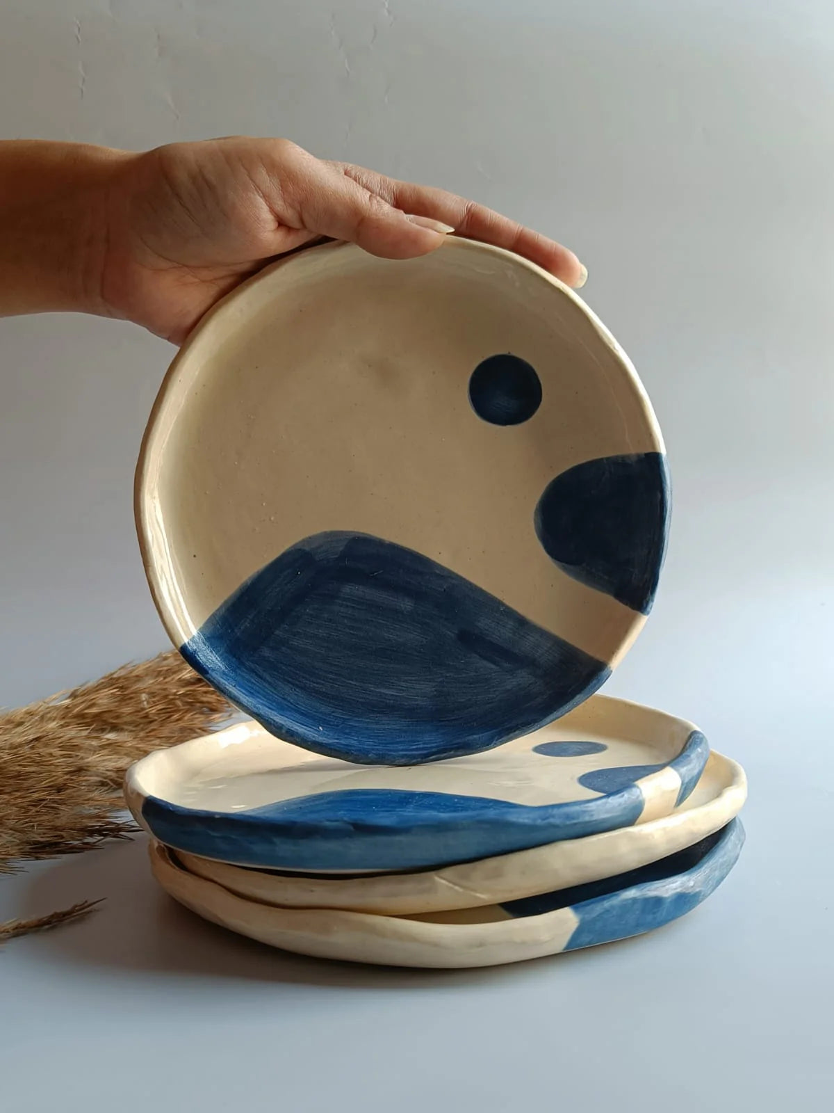 Ocean Flow Ceramic Quarter - Snack Plate