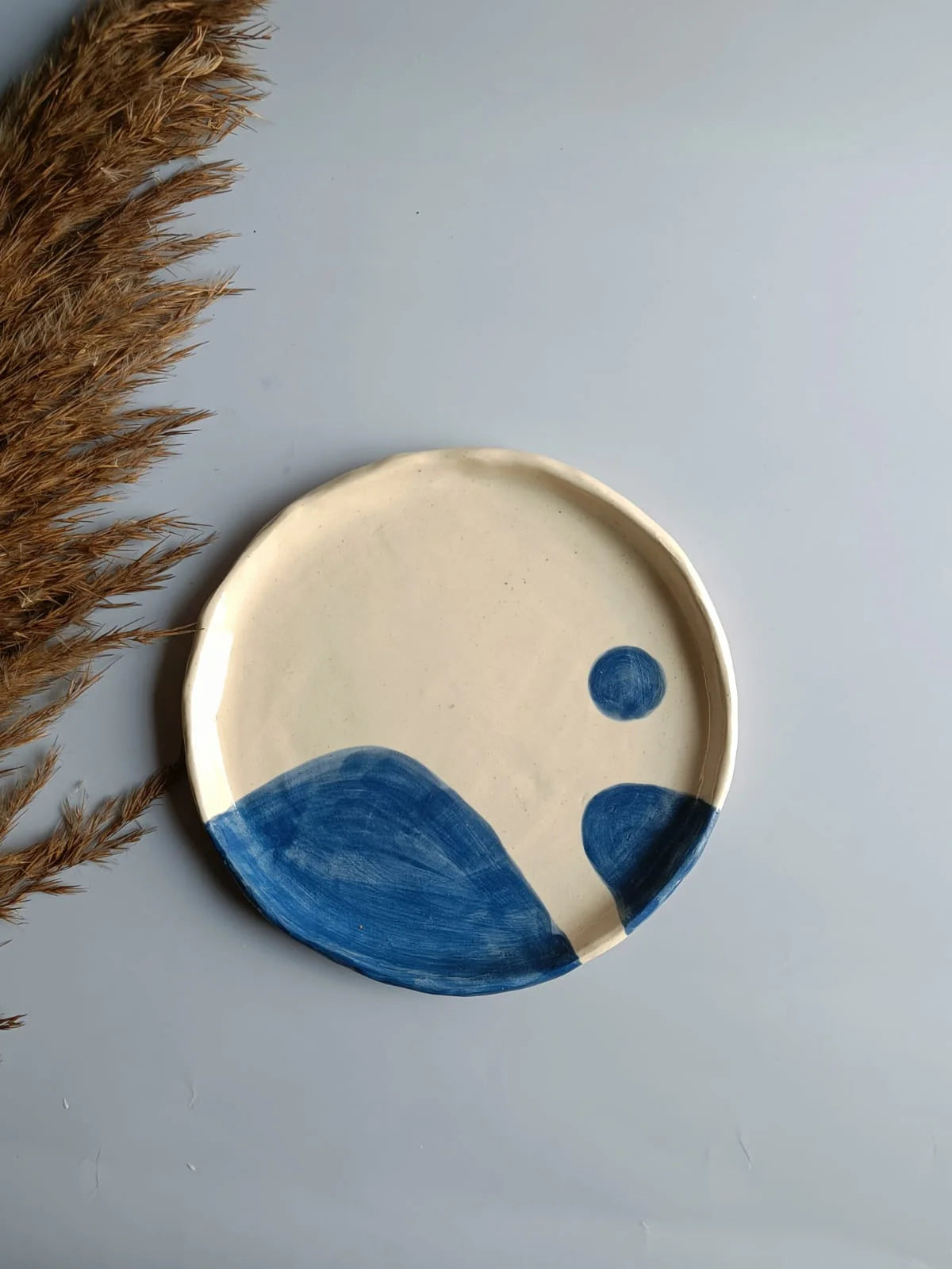 Ocean Flow Ceramic Quarter - Snack Plate