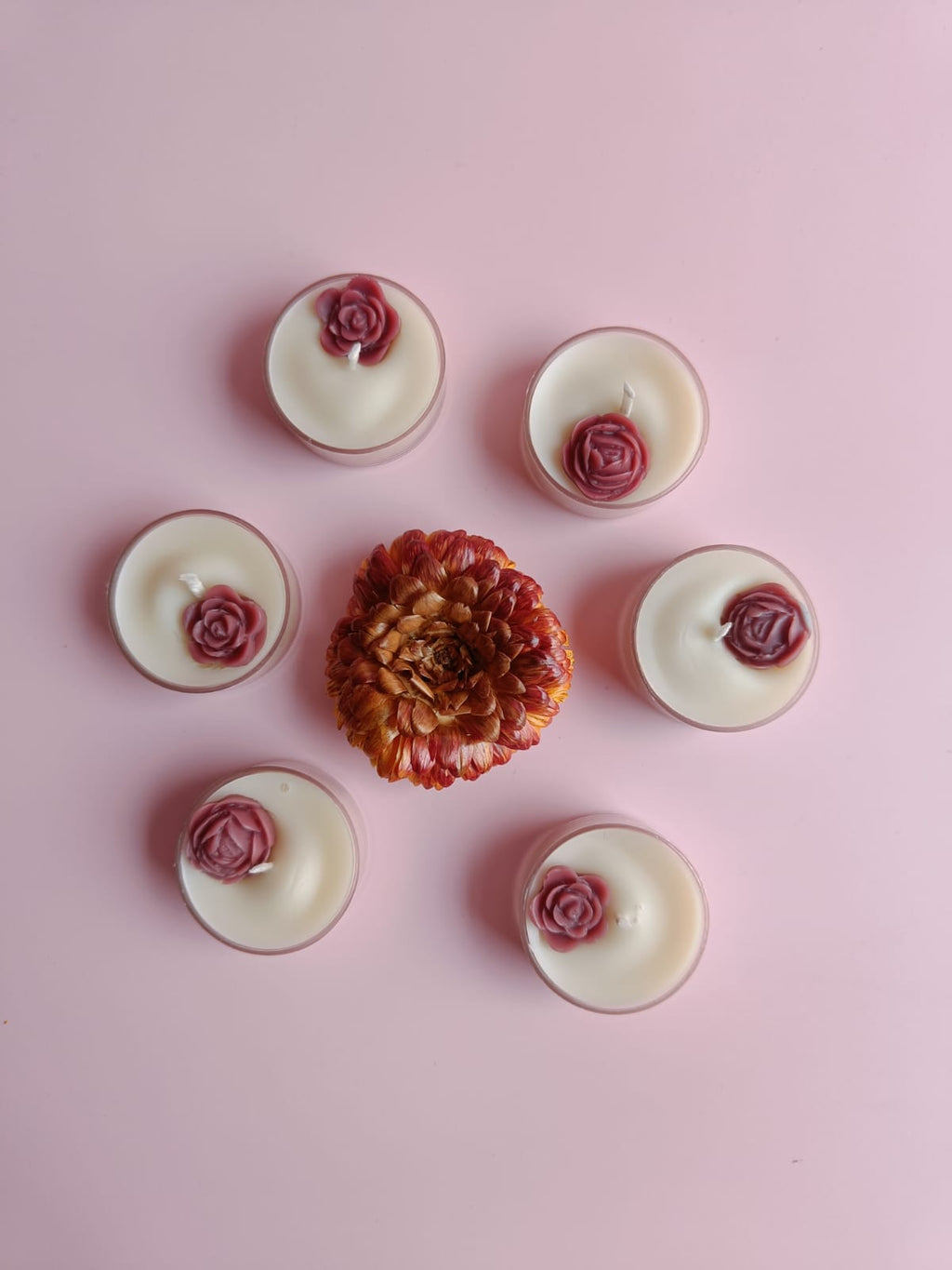 Rose Tealight Candle - Set of 6