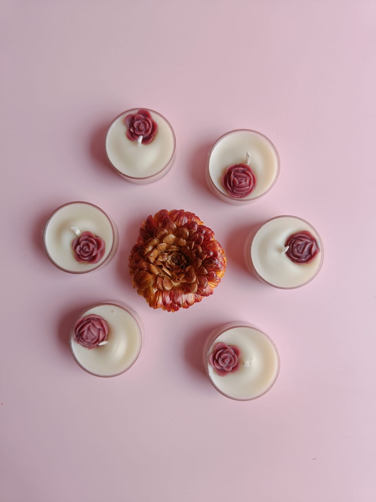 Rose Tealight Candle - Set of 6