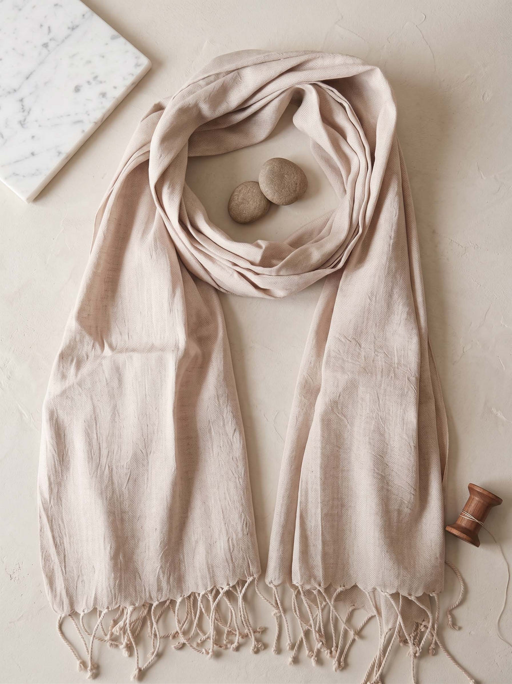 Smoke-Grey Hemp Stole