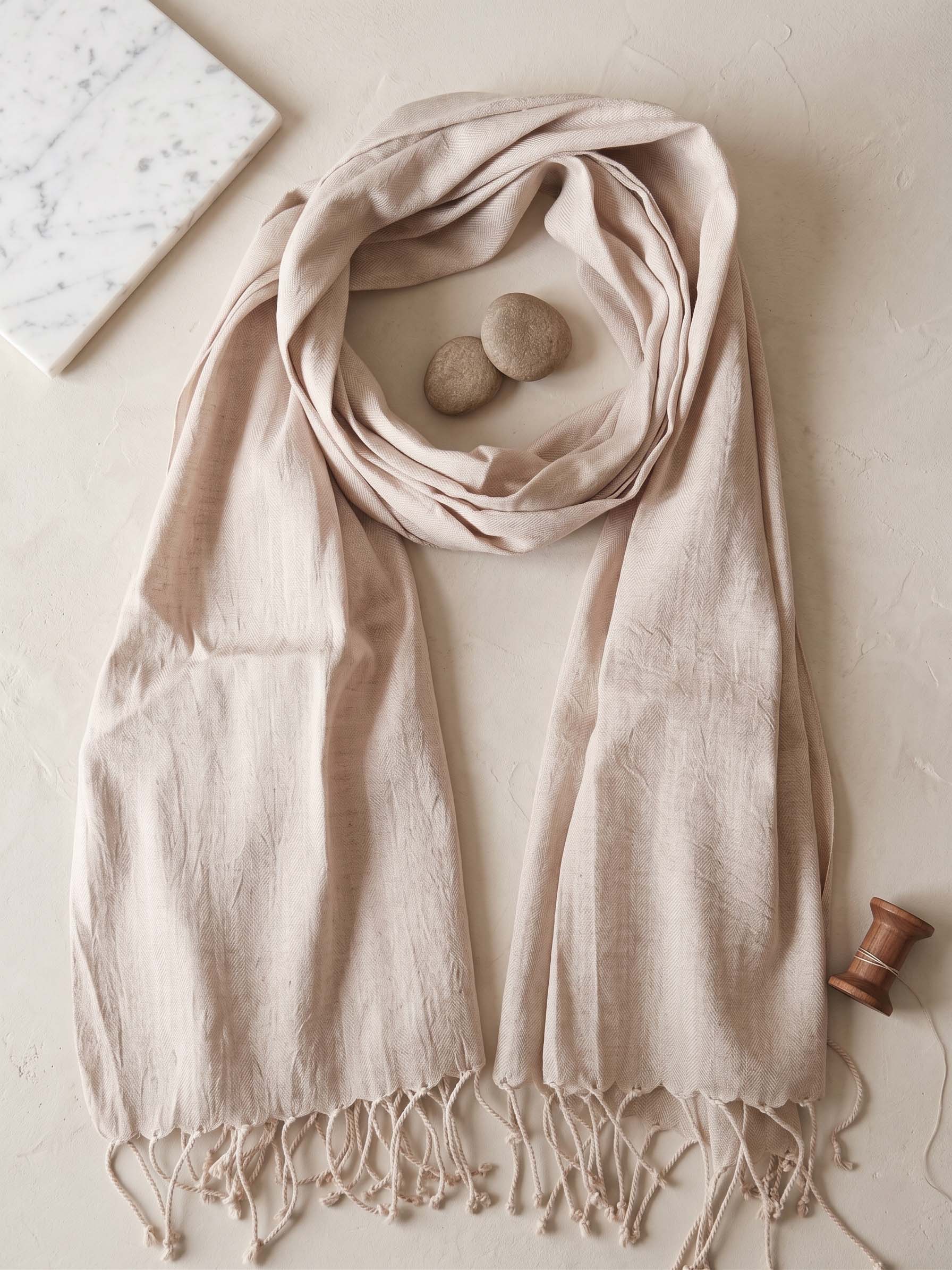 Smoke-Grey Hemp Stole