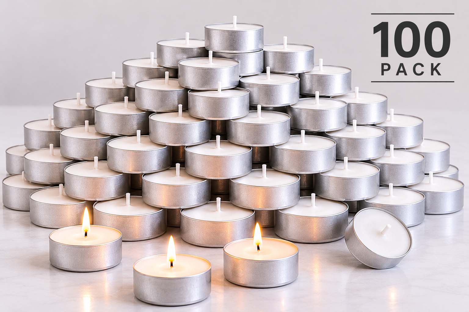 Unscented Tealight Candles Pack
