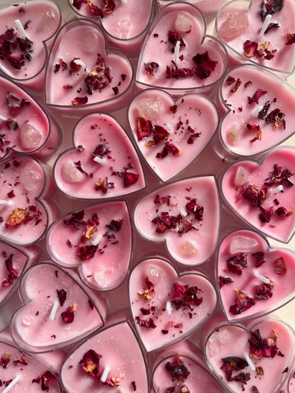 Crystal Heart Tealight Candle - Set of 6