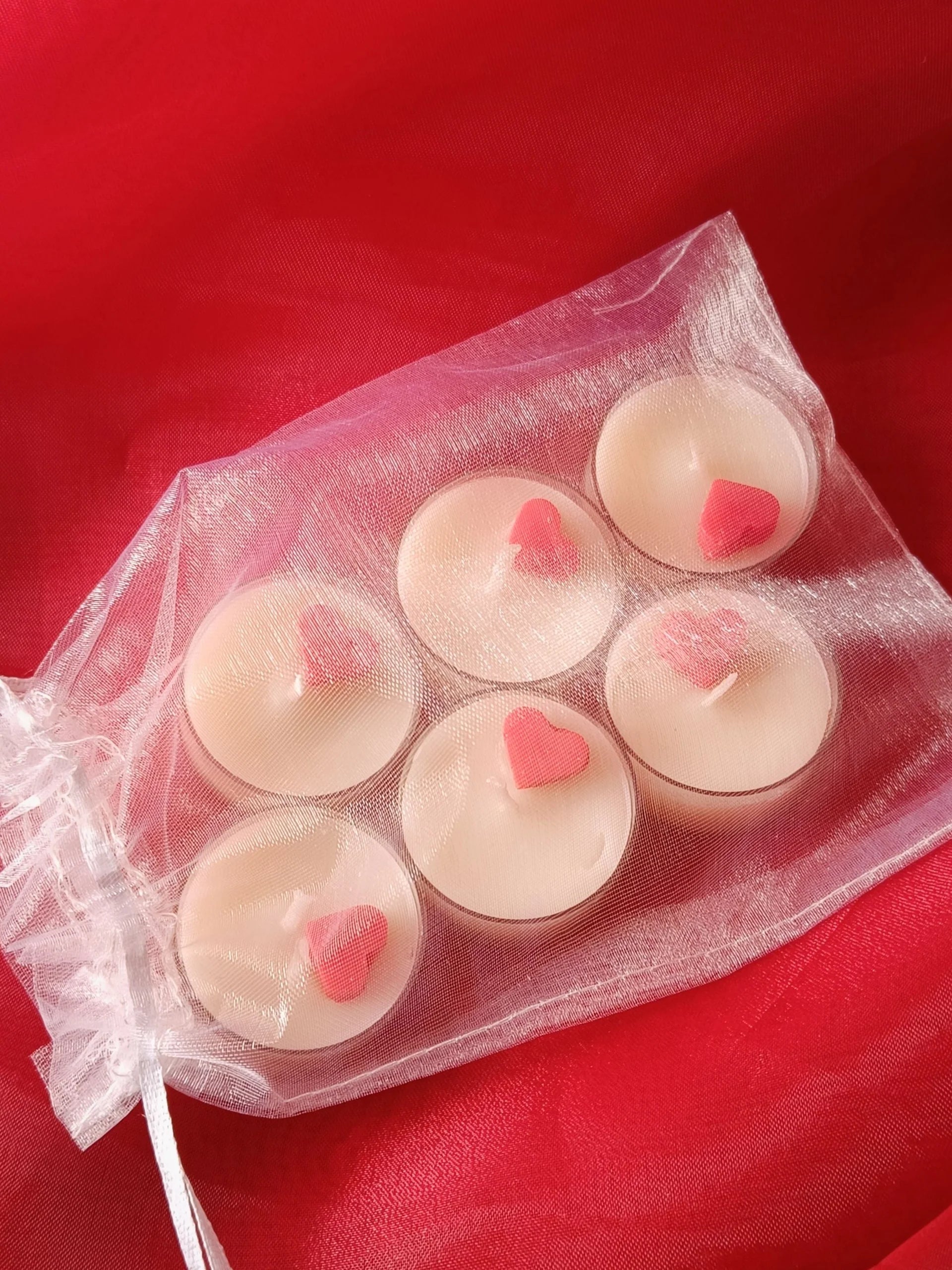 Mini Heart Tealight Candle - Set of 6