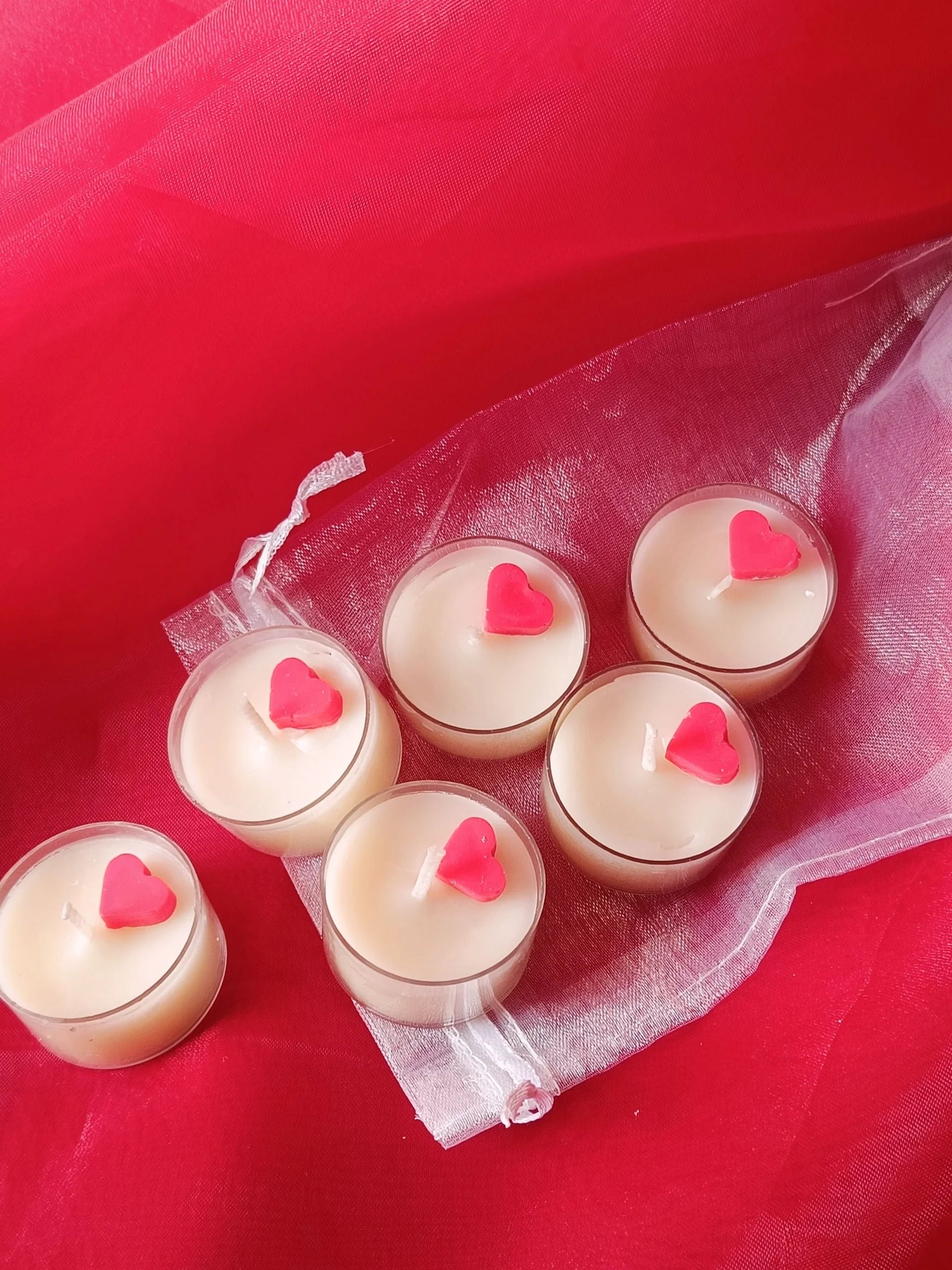 Mini Heart Tealight Candle - Set of 6