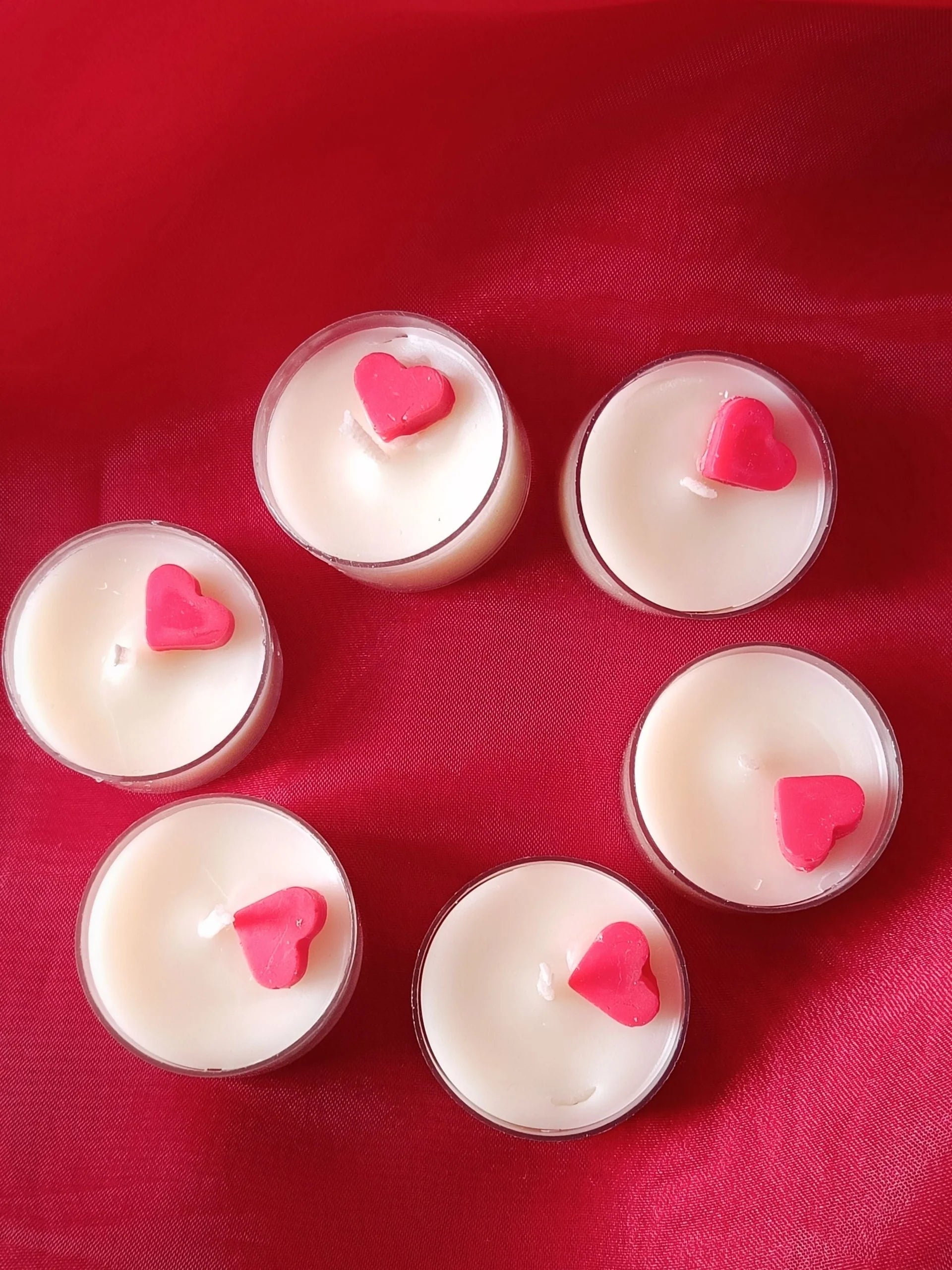 Mini Heart Tealight Candle - Set of 6